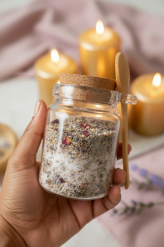 Self Love Bath Soak Hand Hold No Label